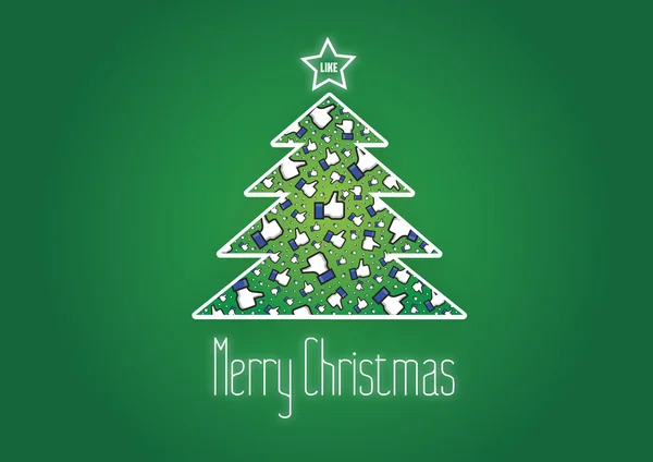 Merry Christmas Like It background,vector,Facebook — Stock Vector