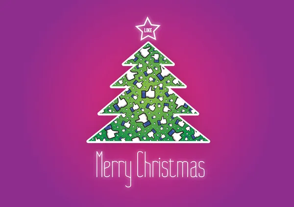 Merry Christmas Like It background,vector,Facebook — Stock Vector