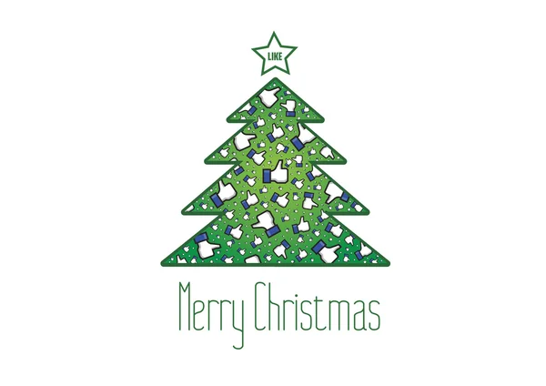Merry Christmas Like It background,vector,Facebook — Stock Vector