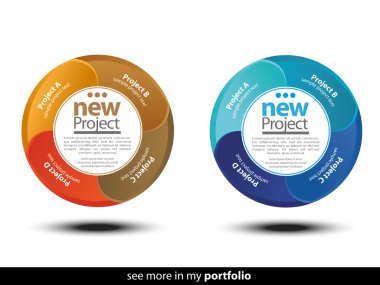 Daire proje düzenini, diyagram, grafik, grafik, zamanlama