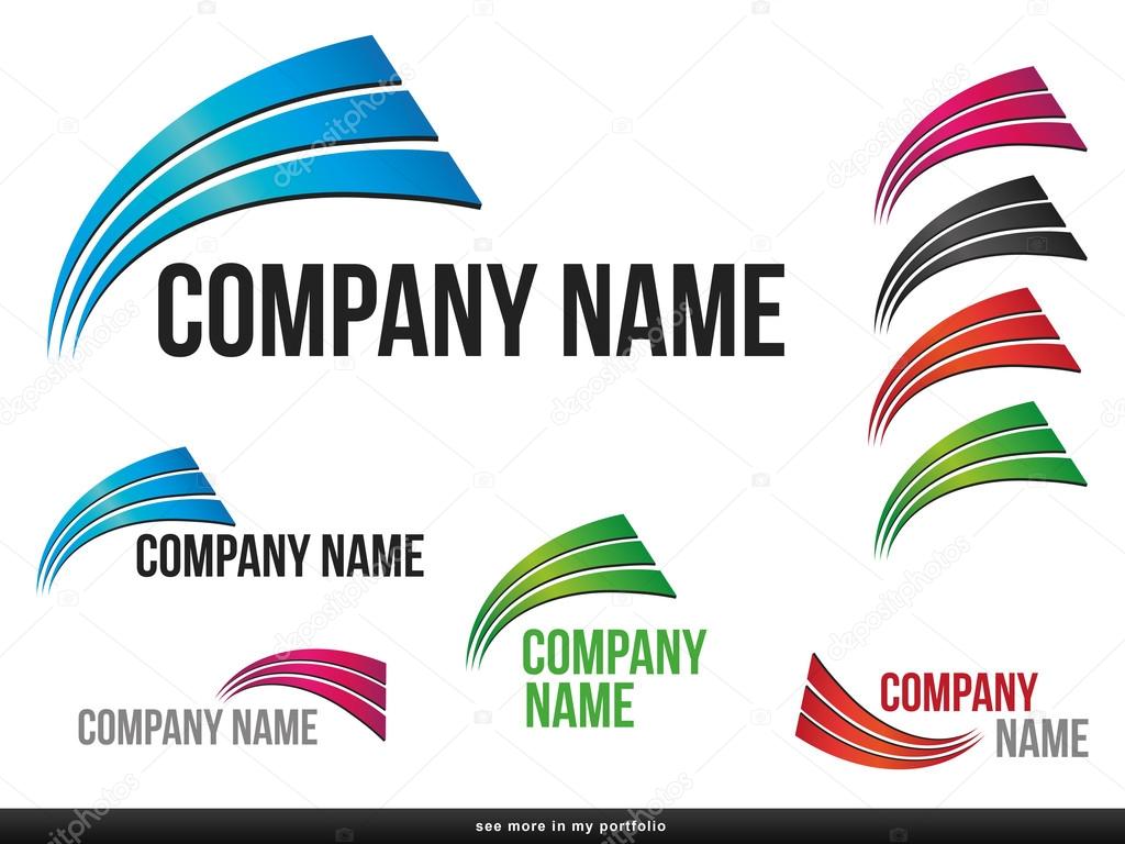 Company (Business) Logo Arcs Design,vector