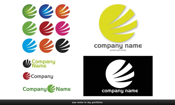 Logotipo da empresa - Design do logotipo do círculo — Vetor de Stock