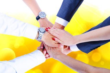 Teamwork,holding hands,handshake,business background clipart
