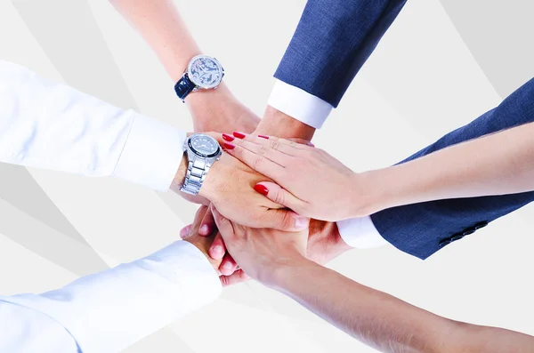 Teamwork,holding hands,handshake,business background — Stock Photo, Image