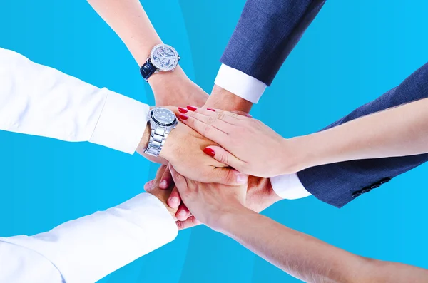 Teamwork,holding hands,handshake,business background — Stock Photo, Image