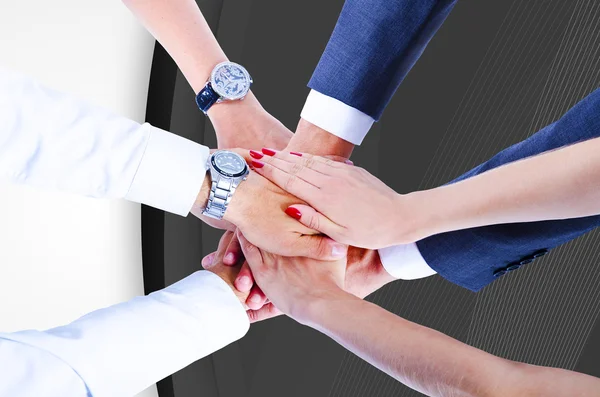 Teamwork,holding hands,handshake,business background — Stock Photo, Image