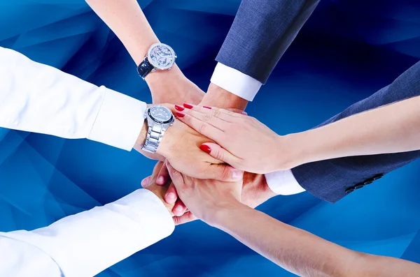 Takım çalışması, Holding hands, handshake, iş geçmişi — Stok fotoğraf