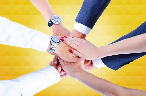 Teamwork,holding hands,handshake,business background — Stock Photo, Image