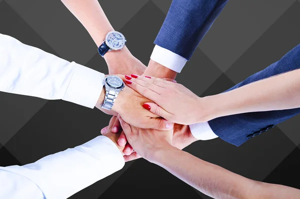 Teamwork,holding hands,handshake,business background — Stock Photo, Image