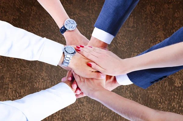 Takım çalışması, Holding hands, handshake, iş geçmişi — Stok fotoğraf