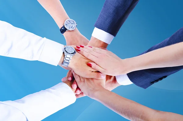 Takım çalışması, Holding hands, handshake, iş geçmişi — Stok fotoğraf