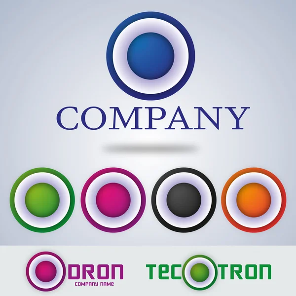 Projeto do logotipo da empresa, círculo alvo —  Vetores de Stock