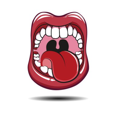 Mouth and Tongue - sticking out, Kiss, Lips clipart