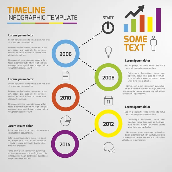 Business Light-Infografik-Vorlage mit Kreisen — Stockvektor