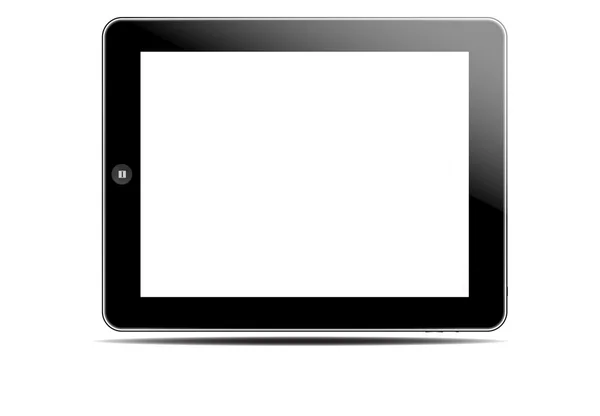 空白屏幕黑色平板电脑 — 图库照片