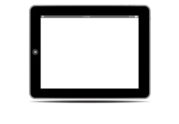 Écran blanc comprimé noir pc horizontal Images De Stock Libres De Droits