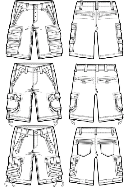 Homens moda shorts ilustração — Vetor de Stock