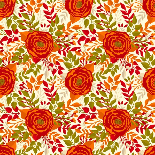 Seamless pattern flower.Elegant floral design.Botanical print. Fashion print. — Stock Vector