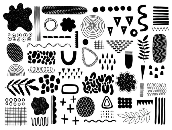 Set Forma abstracta moderna set.Design elemento contemporáneo.Memphis forma doodle estilo. — Vector de stock