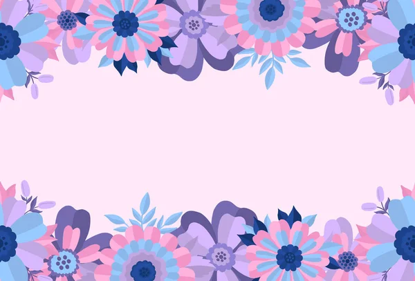 Flor elegante quadro romântico style.Vintage fundo floral. Modelo de projeto botânico. — Vetor de Stock