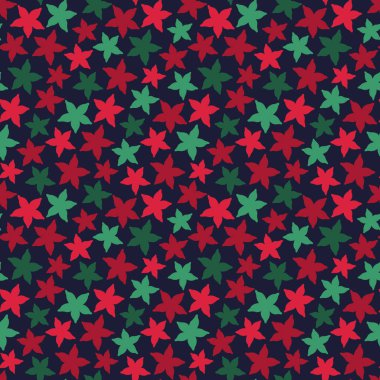 Kusursuz desenli Noel silueti çiçekli. Yeni yıl süsü. Basit tasarım..
