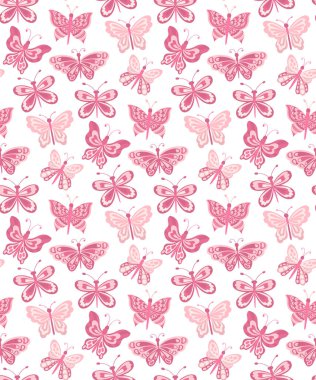 Kelebek ve bitkisiz desen. Basit düz şirin element böceği. Sevimli çizgi film tasarımı..