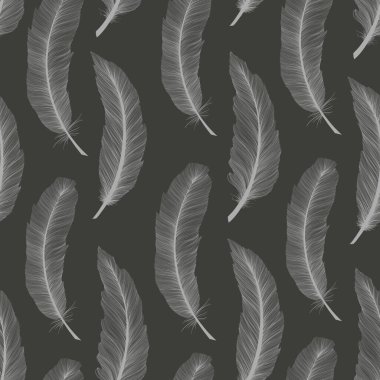 Kusursuz desenli Kabile Tüyleri dekorasyonu. Etnik boho tarzı el çizimi.