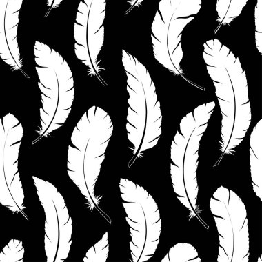 Kusursuz desenli Kabile Tüyleri dekorasyonu. Etnik boho tarzı el çizimi.