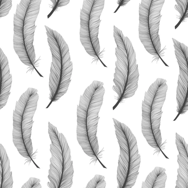 Naadloos patroon Tribal Feathers decoratie. Etnische boho stijl handtekening. — Stockvector