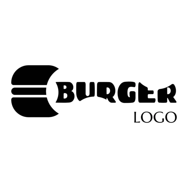 Etiqueta Logotipo Vetor Fast Food Com Texto Hambúrguer Etiqueta Com — Vetor de Stock