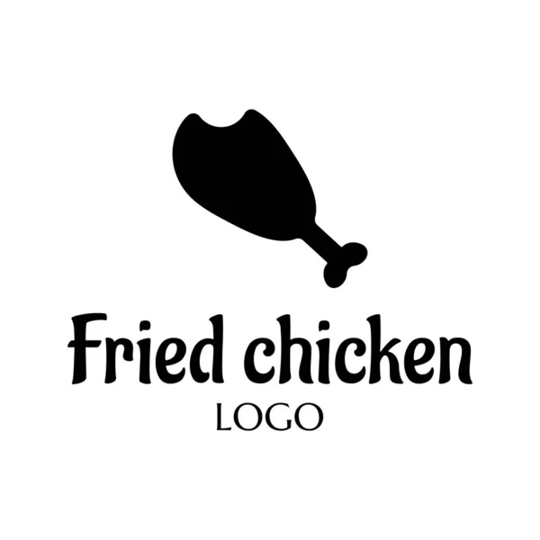 Logo Fast Food Wektor Naklejki Tekstem Kurczaka Pałeczka Perkusyjnego Etykieta — Wektor stockowy