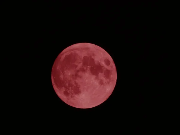 Niesamowita Fotografia Pełni Księżyca Nad Miastem Genua Nocy Wielkim Jasnym — Zdjęcie stockowe