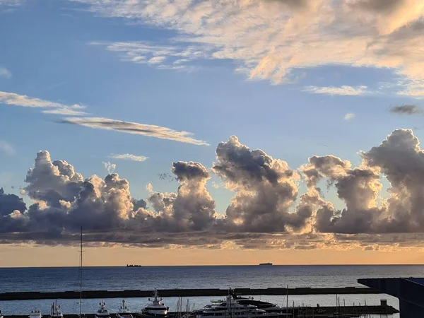 Genova Italy January 2021 Amazing Photography Sunset Winter Days Sea — 图库照片