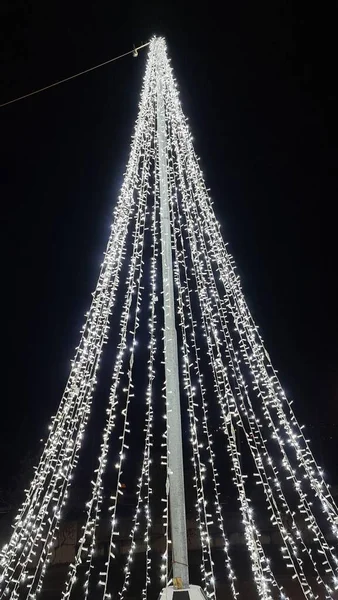 Genova Italy December 2021 Beautiful Christmas Decorations City Genova Led — Stockfoto