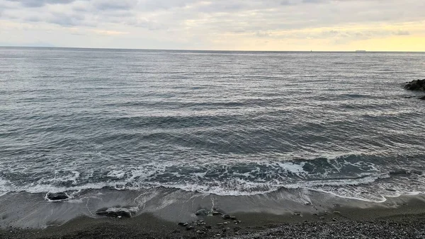 이탈리아 제노바 2022 겨울이면 지중해의 바다에서 바다의 — 스톡 사진