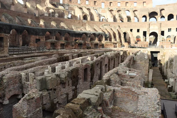 Rome Italy Şubat 2022 Roma Talya Colosseum Kısmının Panoramik Görüntüsü — Stok fotoğraf