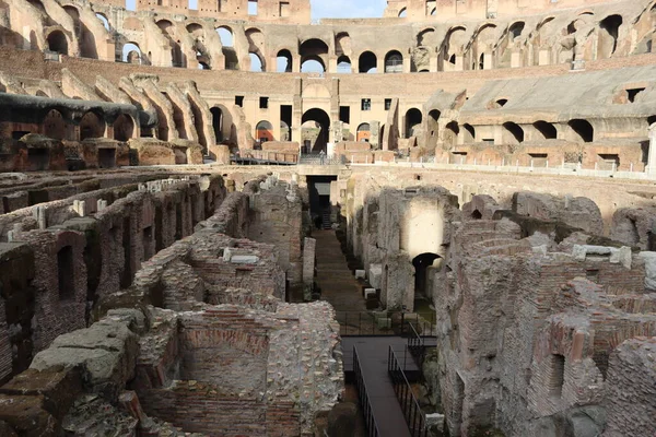 Роме Італія Лютого 2022 Панорамний Вид Частину Колізею Римі Італія — стокове фото