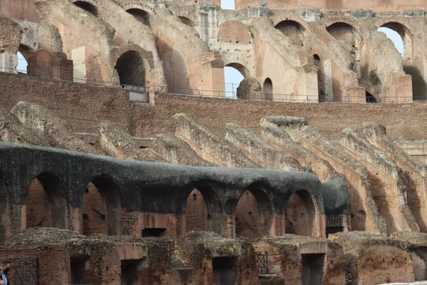 Rome Italien Februari 2022 Panoramautsikt Över Insidan Colosseum Rom Italien — Stockfoto