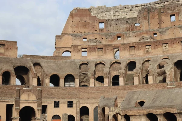 Rome Italien Februari 2022 Panoramautsikt Över Insidan Colosseum Rom Italien — Stockfoto