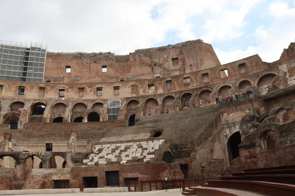Rome Italy Şubat 2022 Roma Talya Colosseum Kısmının Panoramik Görüntüsü — Stok fotoğraf