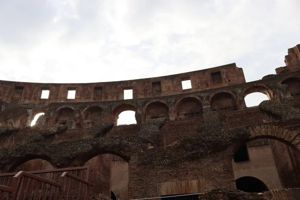 Rome Italie Février 2022 Vue Panoramique Partie Intérieure Colisée Dans — Photo