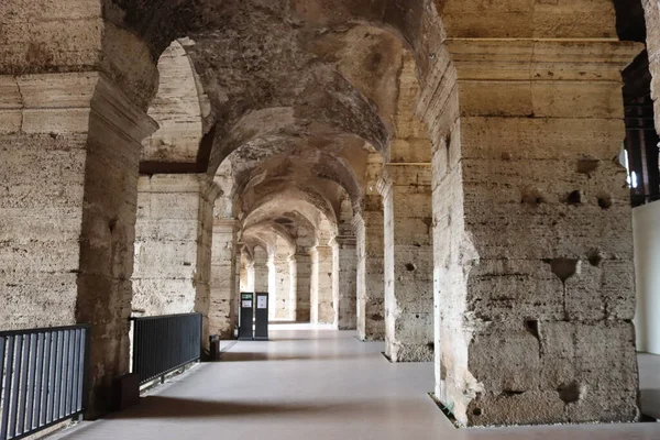 Rome Italie Février 2022 Vue Panoramique Partie Intérieure Colisée Dans — Photo