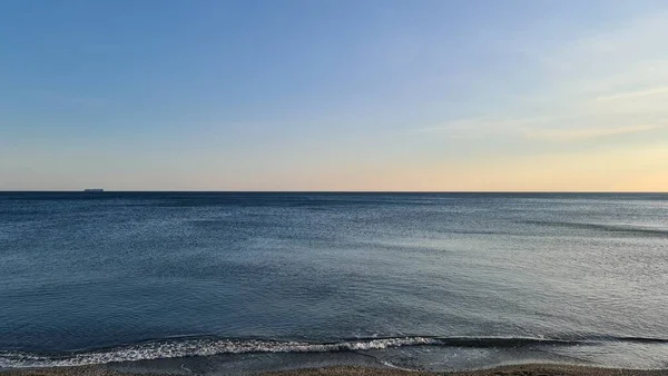 Savona Italie Février 2022 Panorama Coucher Soleil Sur Mer Lumière — Photo