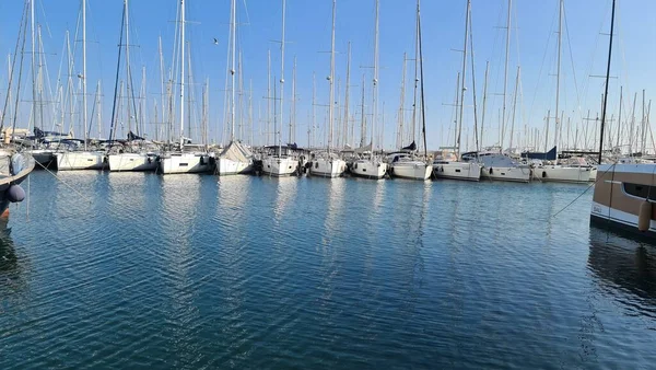 Savona Italy February 2022 Panorama Blue Sea Light Water Ocean — Stock Photo, Image