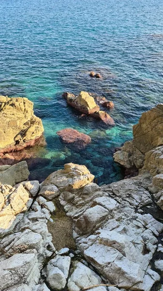 Savona Włochy Lutego 2022 Panorama Błękitnego Morza Światło Nad Wodą — Zdjęcie stockowe