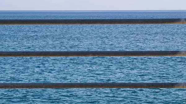 Savona Olaszország 2022 Február Kék Tenger Panorámája Fény Víz Felett — Stock Fotó