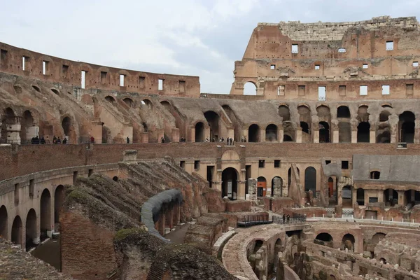 Rome Italien Februari 2022 Panoramautsikt Över Insidan Colosseum Rom Italien — Stockfoto