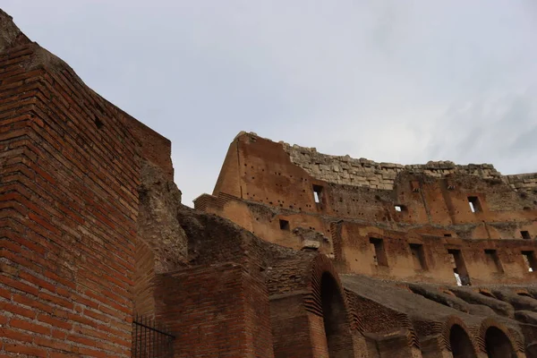 Rome Olaszország 2022 Február Panorámás Kilátás Colosseum Belsejére Rómában Olaszországban — Stock Fotó