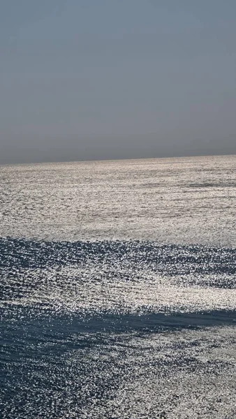 Savona Italië Februari 2022 Panorama Van Blauwe Zee Licht Boven — Stockfoto