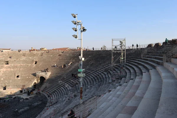 Vérone Italie Mars 2022 Intérieur Arène Vérone Ancien Amphithéâtre Romain — Photo